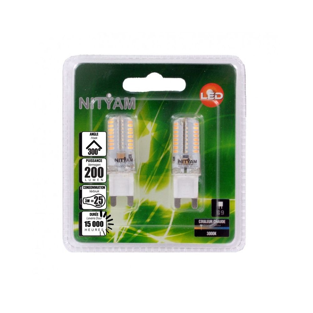 Nityam - 2 ampoules LED 3W G9 - Ampoules LED
