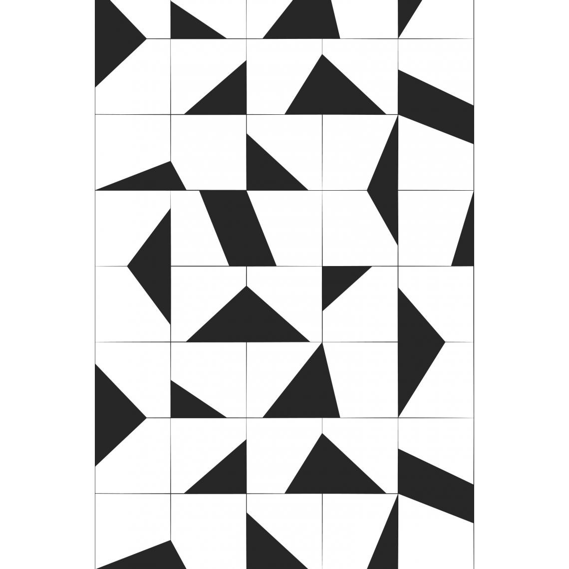 ESTAhome - ESTAhome papier peint panoramique motif de carrellages noir et blanc - 158908 - 1.86 x 2.79 m - Papier peint