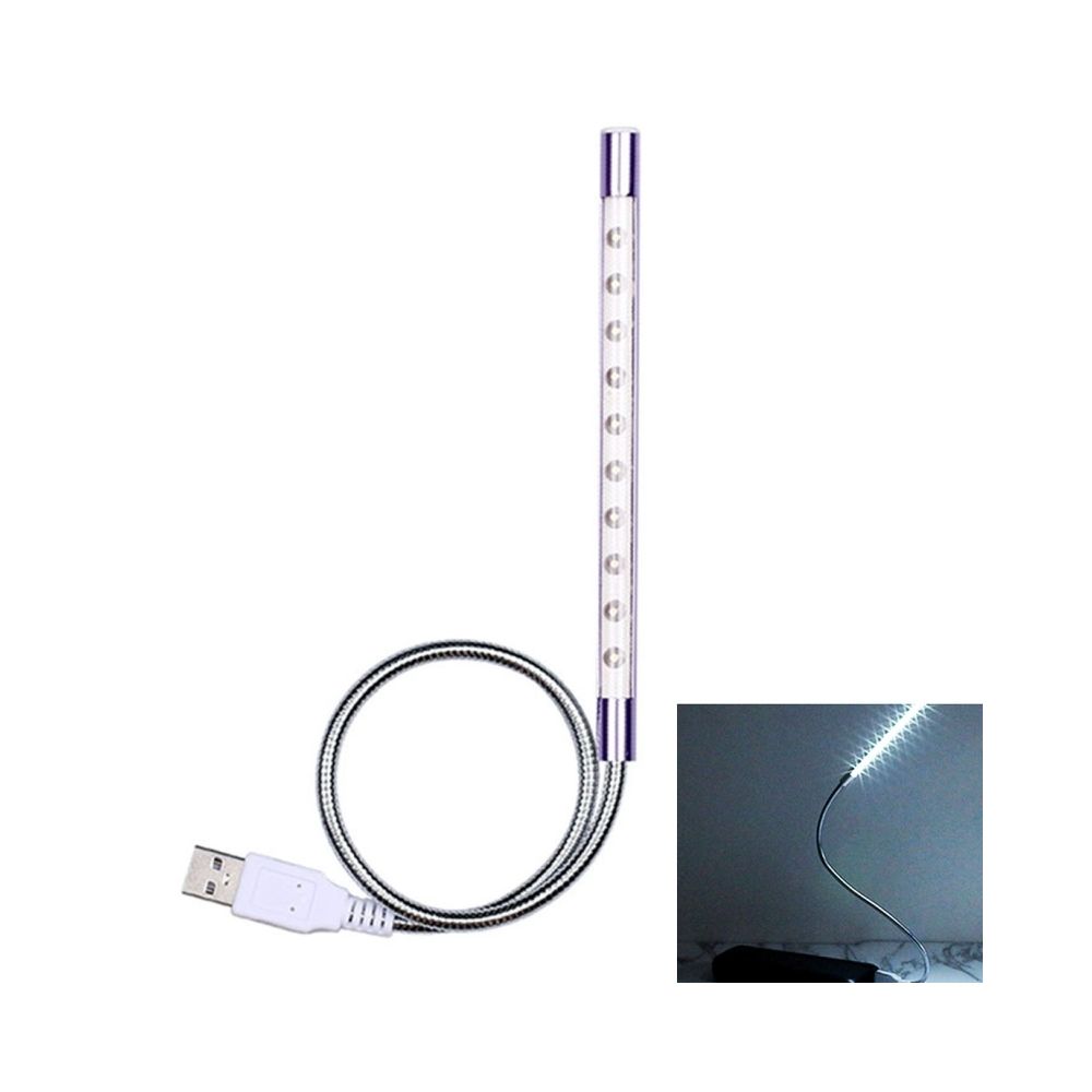 Wewoo - Tube LED Violet 10 LEDs Interrupteur Tactile USB Alimenté Flexible Lumière de Nuit de Lecture - Tubes et néons