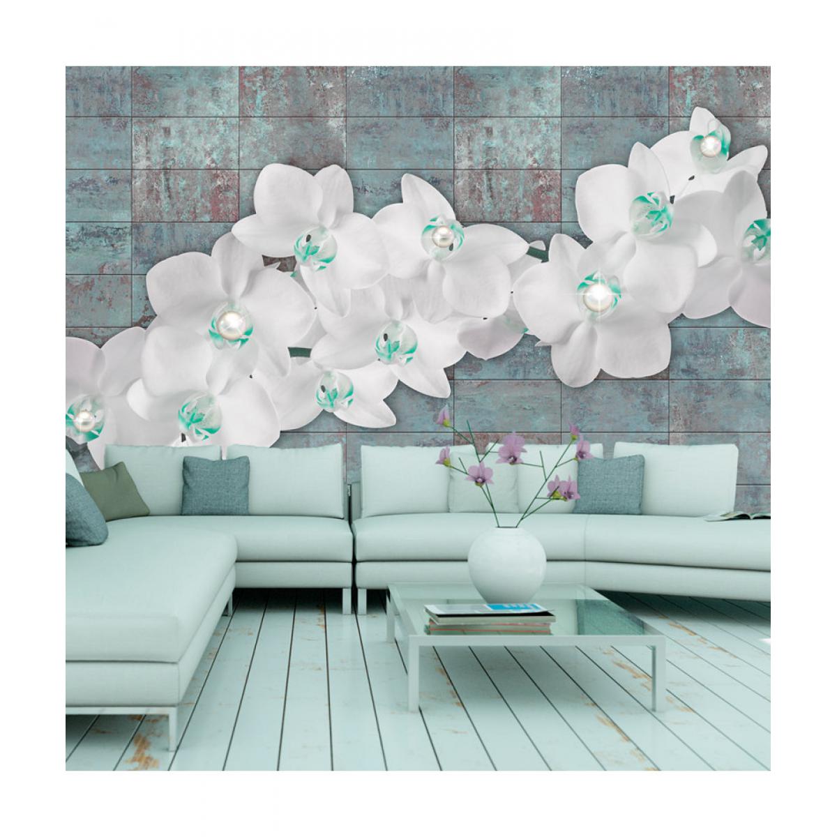 Artgeist - Papier peint - Orchids with pearls 100x70 - Papier peint