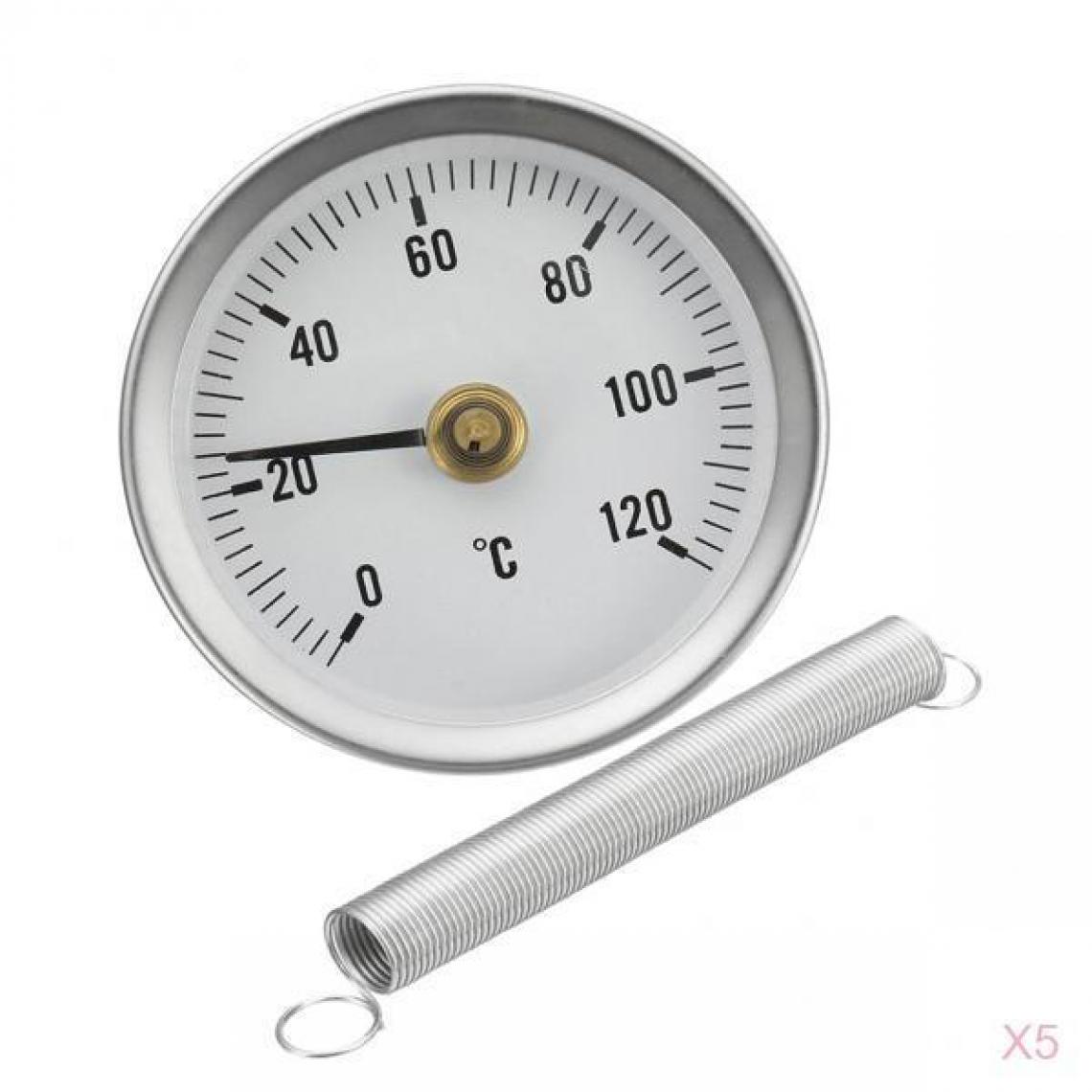 marque generique - Thermomètre de tuyau à clipser 5 pièces 63mm avec thermomètre - Appareils de mesure