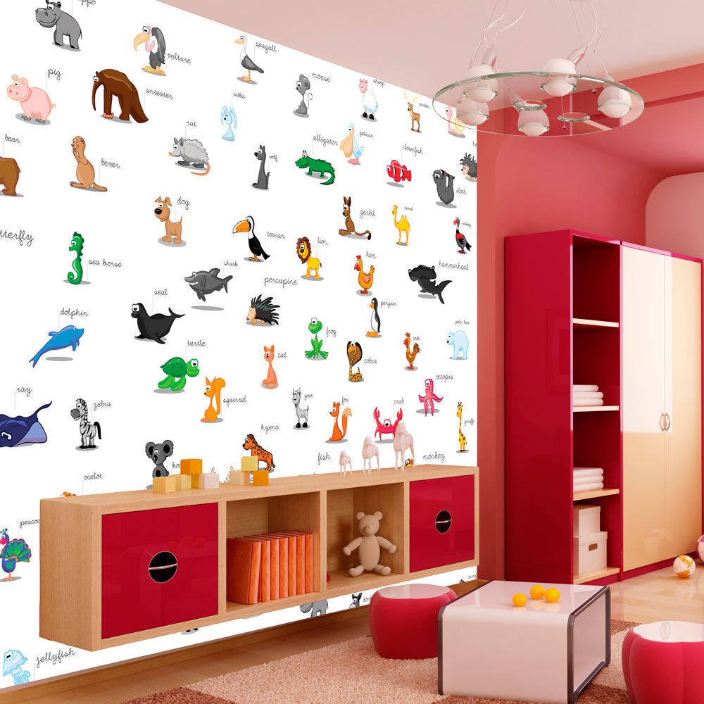 Bimago - Papier peint - animaux (pour enfants) - Décoration, image, art | Pour enfants | - Papier peint