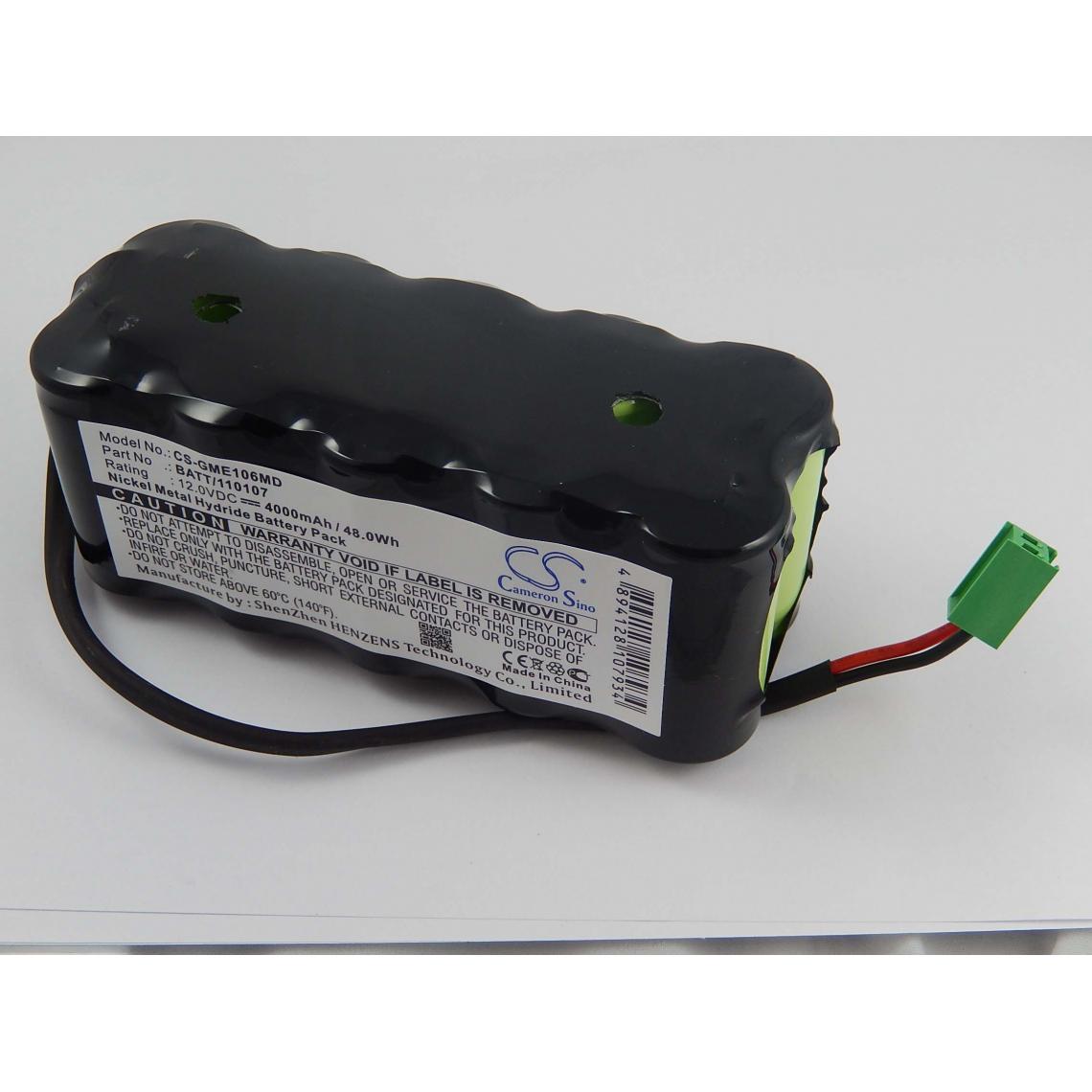 Vhbw - vhbw Batterie compatible avec GE Dash 1000 appareil médical (4000mAh, 12V, NiMH) - Piles spécifiques