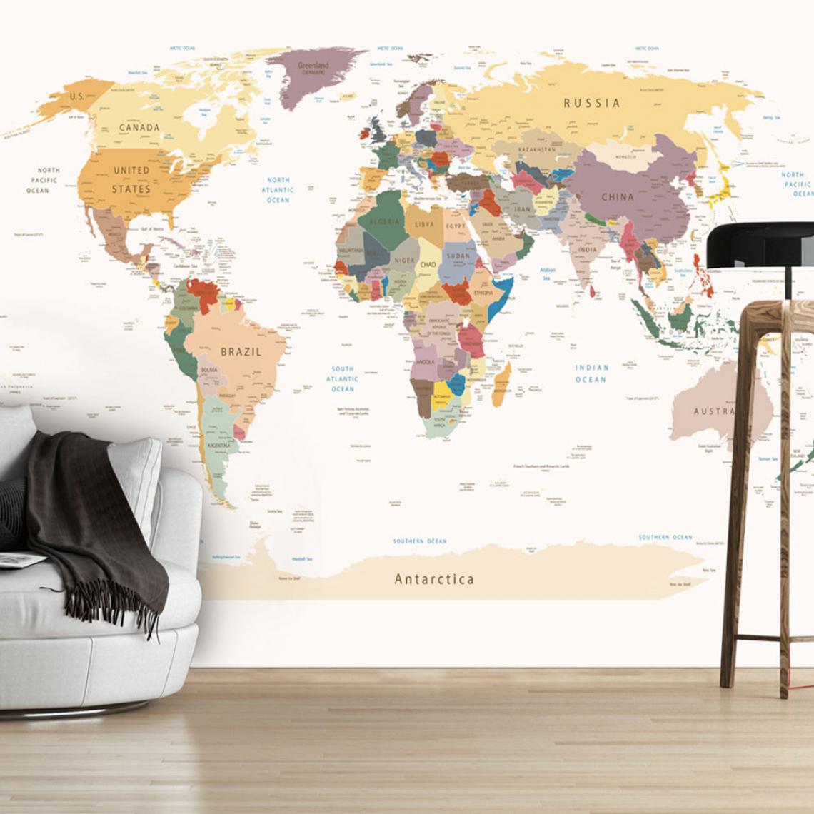 Artgeist - Papier peint - World Map 200x140 - Papier peint