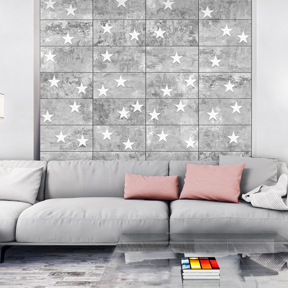Pegane - Papier peint - Stars On Concrete - 50 x 1000 cm - Papier peint