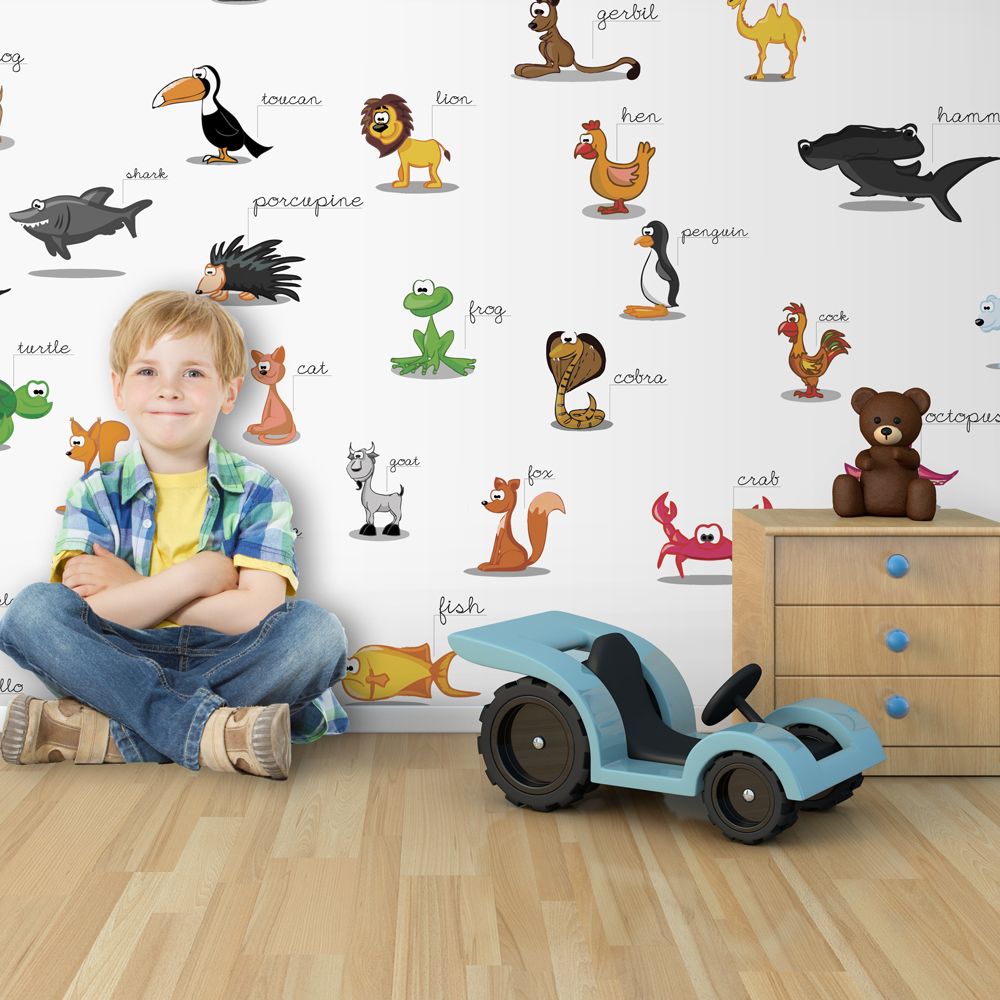 Bimago - Papier peint | animaux (pour enfants) | 550x270 | XXL | - Papier peint