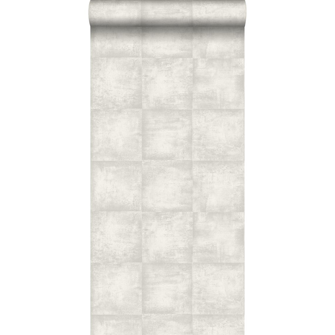 ESTAhome - ESTAhome papier peint effet béton gris clair - 138202 - 53 cm x 10,05 m - Papier peint