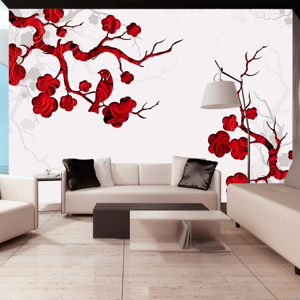 Bimago - Papier peint - Red bush - Décoration, image, art | Orient | - Papier peint