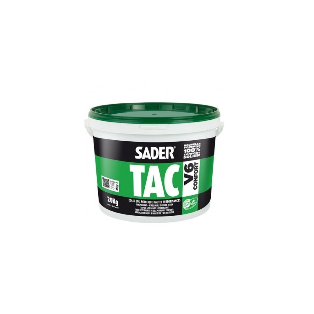 Sader - SADER TAC V6 CONFORT PVC AC 20K - Colle revêtement sol & mur