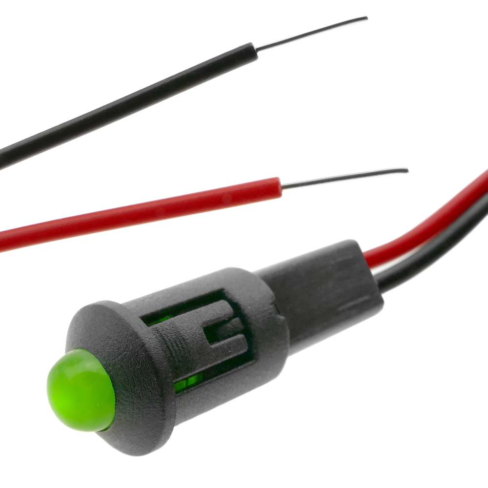 Bematik - Lampe voyant LED 8mm 12VDC Pilote de couleur vert - Ampoules LED