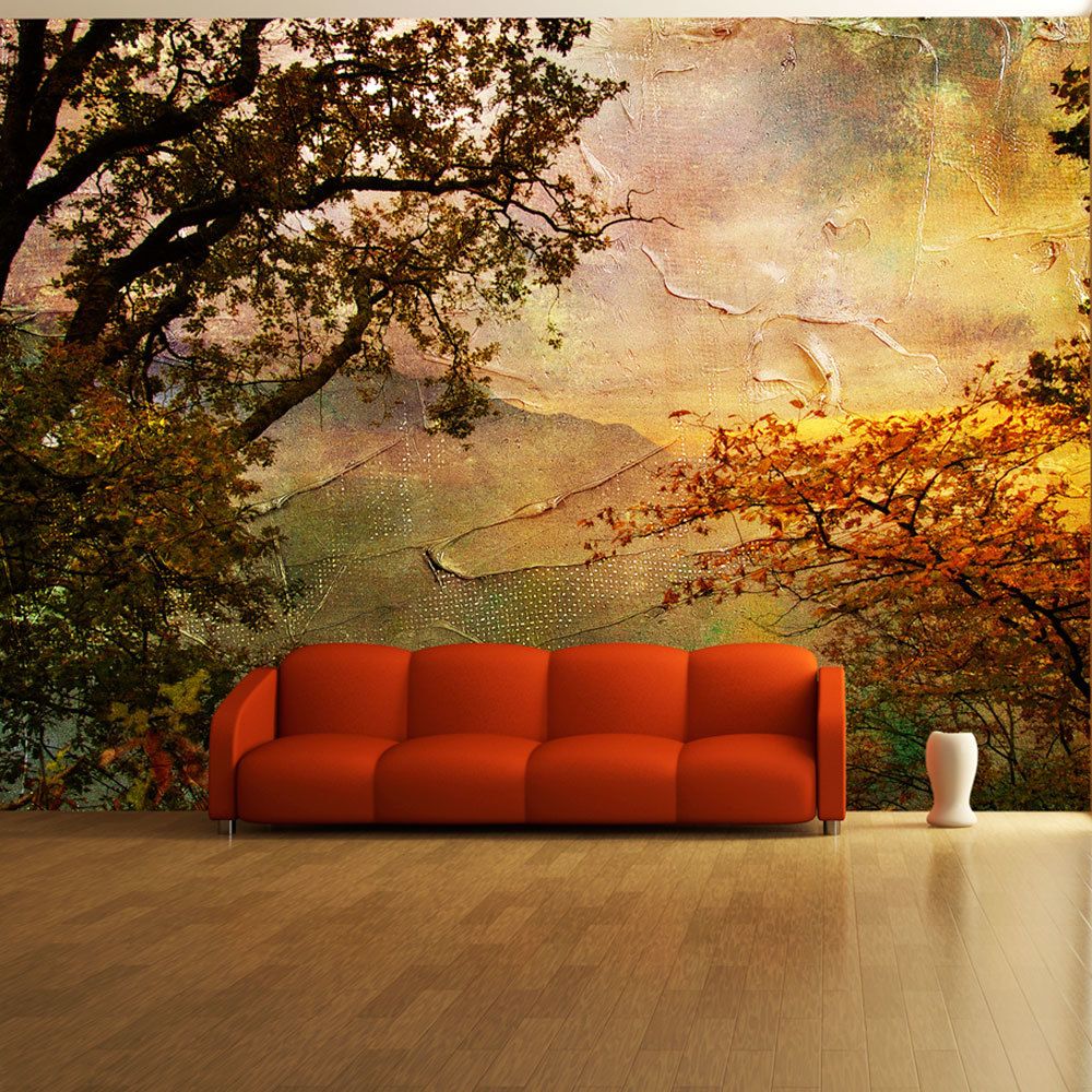 Bimago - Papier peint - Painted autumn - Décoration, image, art | - Papier peint