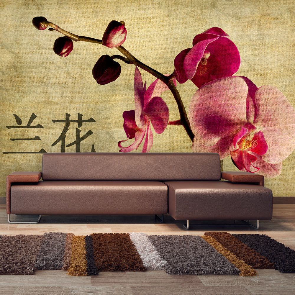 Bimago - Papier peint - Japanese orchid - Décoration, image, art | Fleurs | Orchidées | 450x270 cm | XXl - Grand Format | - Papier peint