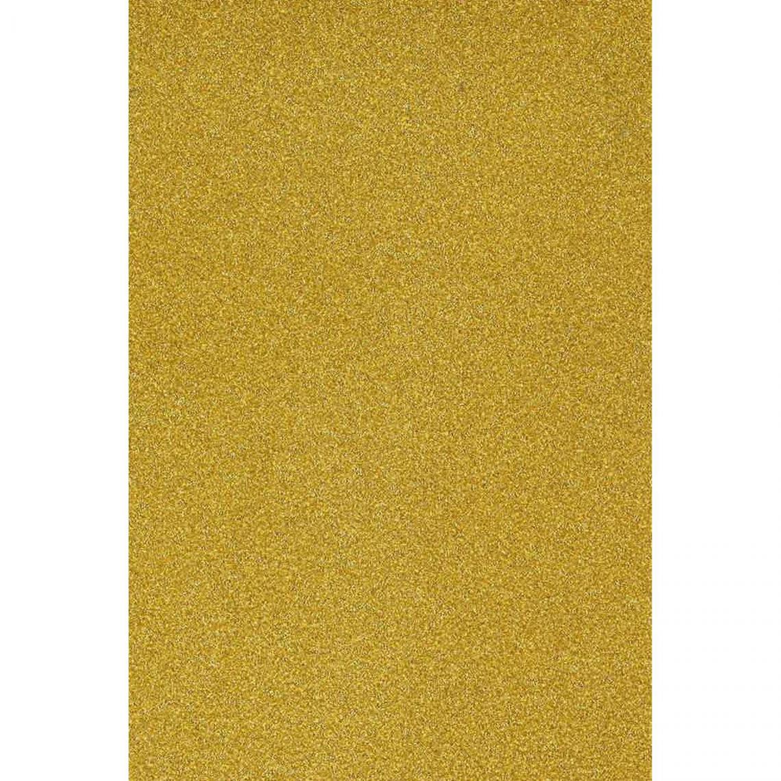 Cpm - Lot 2x Adhésif décoratif pour meuble Glitter - 200 x 45 cm - Jaune - Papier peint