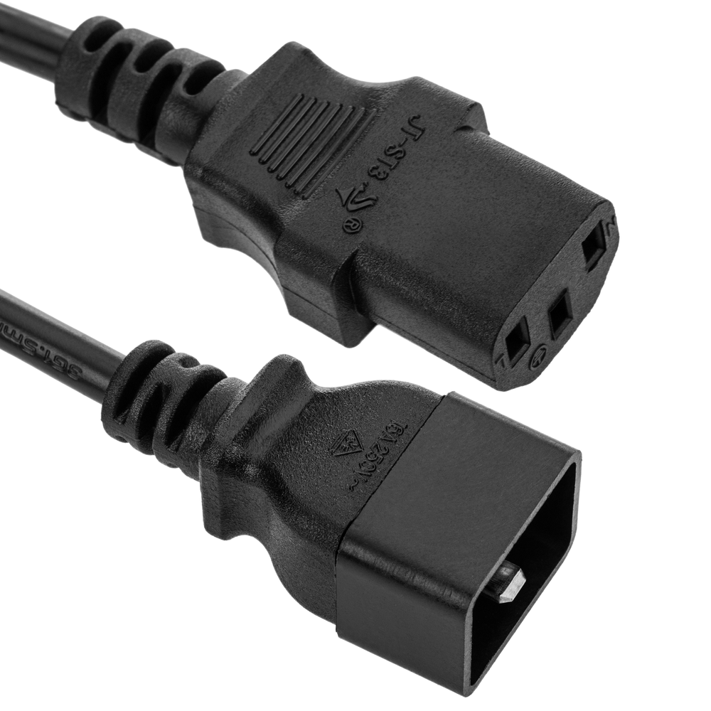 Bematik - Câble d alimentation IEC-60320 0.2m (C13/C20) - Fils et câbles électriques