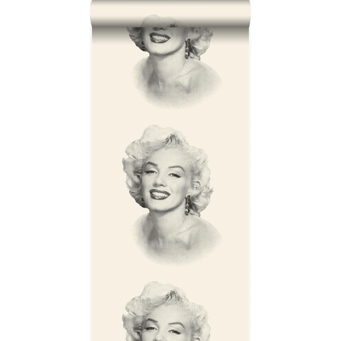 Origin - Origin papier peint Marilyn Monroe blanc et noir - 326347 - 53 cm x 10,05 m - Papier peint