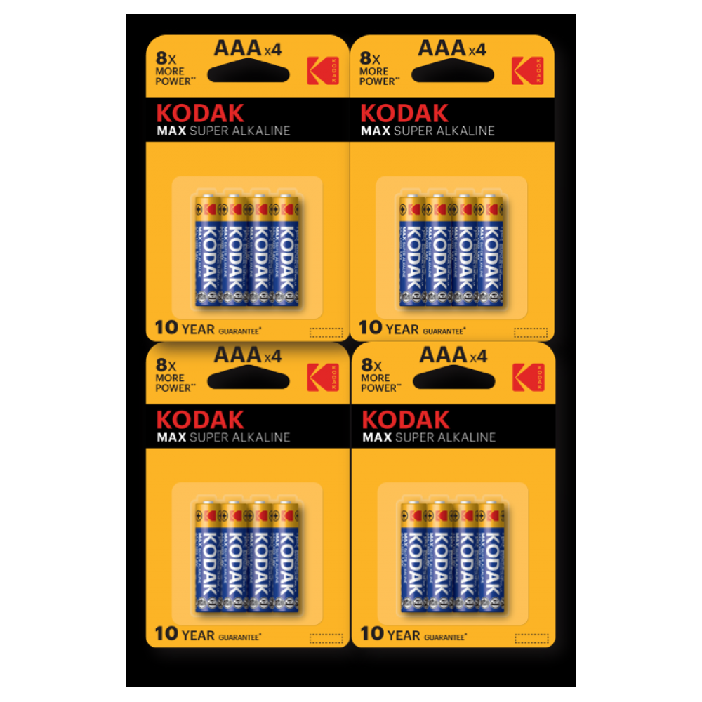 Kodak - KODAK - Pile - MAX Alcaline - AAA/LR03 - lot de 16-- - Piles rechargeables