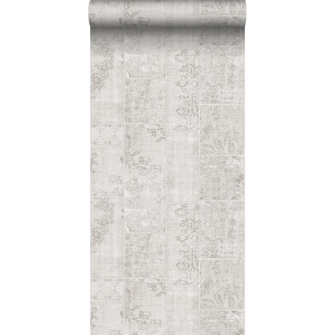 Sanders & Sanders - Sanders & Sanders papier peint motif kilim gris clair - 935263 - 53 cm x 10,05 m - Papier peint