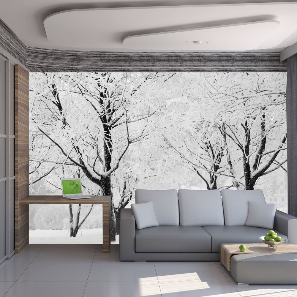 Bimago - Papier peint - Arbres - paysage d'hiver - Décoration, image, art | Paysages | Arbres et Forêt | - Papier peint
