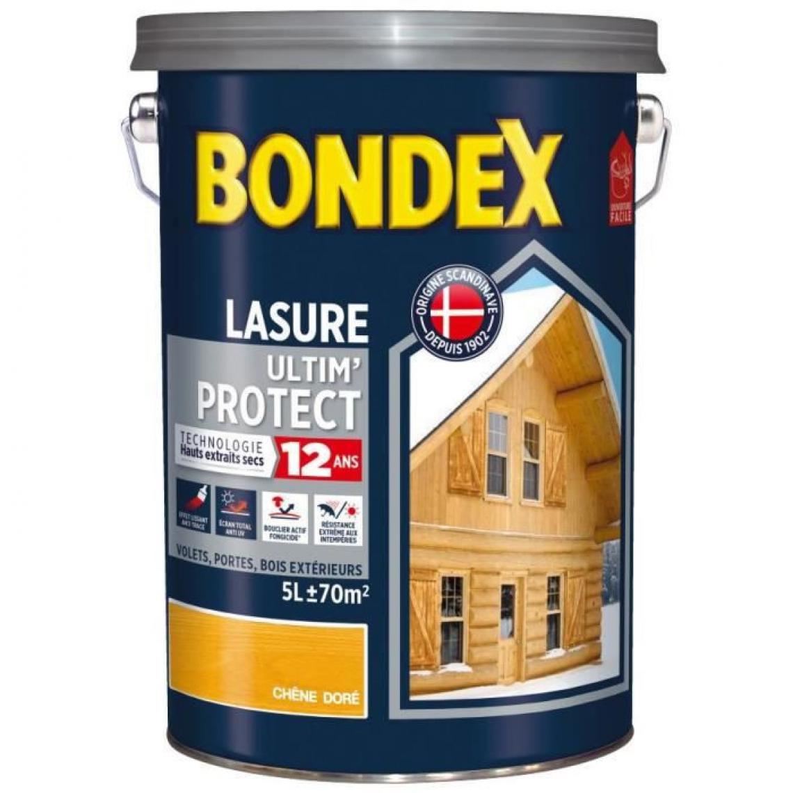 Bondex - BONDEX asure Ultim Protect 12 Ans - Chene Dore Satin, 5L - Peinture & enduit rénovation