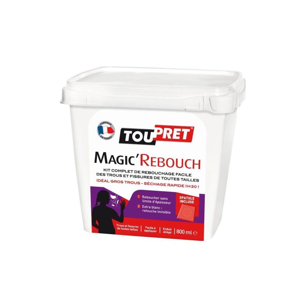 Toupret - TOUPRET Enduit Magic'Rebouch avec spatule 800 ml - Enduit