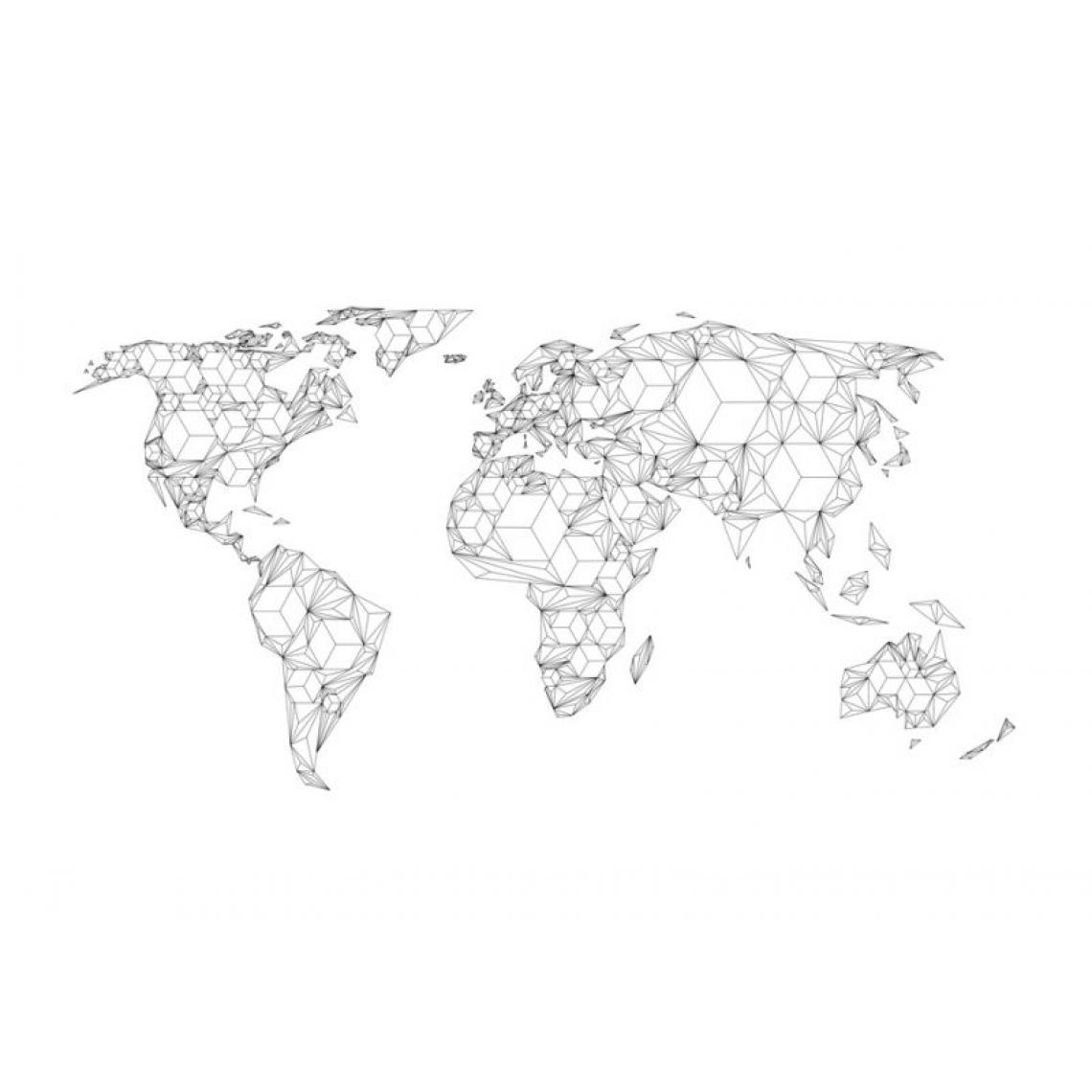 Artgeist - Papier peint - Map of the World - white solids .Taille : 200x154 - Papier peint