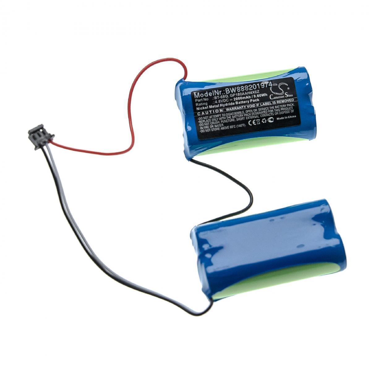 Vhbw - vhbw Batterie compatible avec Topcon LS-B110 Machine Control Laser, LS-B110W outil de mesure (2000mAh, 4,8V, NiMH) - Piles rechargeables