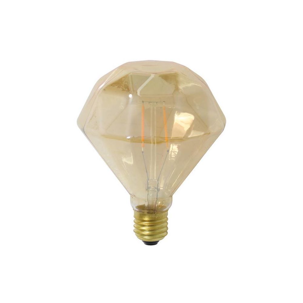 L'Héritier Du Temps - Ampoule Diamant Plat à LED E27 Puissance 3W Dimmable Lumière Ambrée 11x11x13cm - Ampoules LED