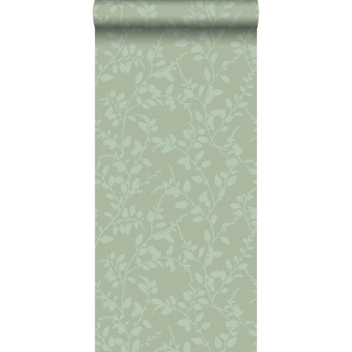 ESTAhome - ESTAhome papier peint feuilles vert - 148731 - 0.53 x 10.05 m - Papier peint