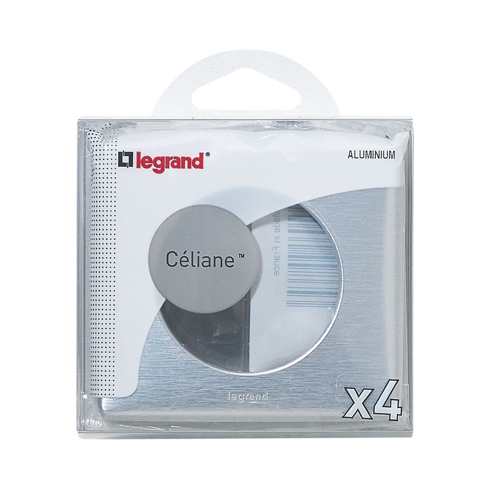 Legrand - LEGRAND - Celiane lot 4 plaques aluminium - Interrupteurs et prises étanches