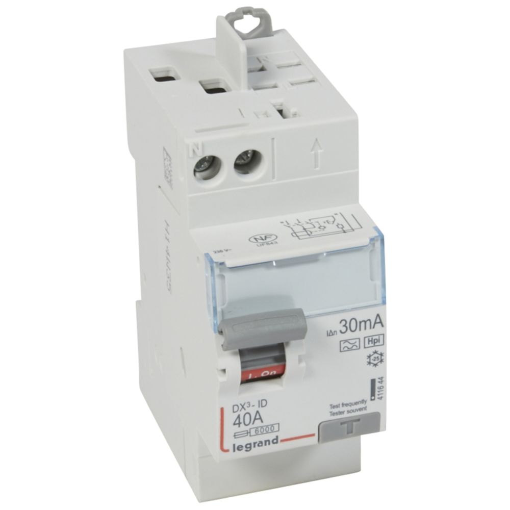 Legrand - interrupteur différentiel legrand dx3 40a 30ma 2 poles type hpi - vis / auto - Interrupteurs différentiels