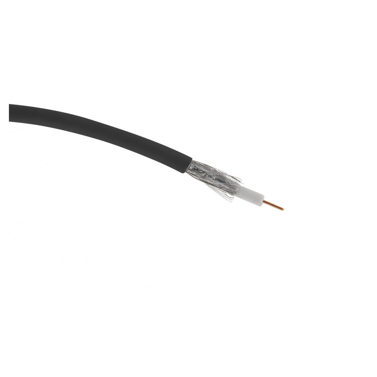 Zenitech - Câble coaxial - 19 PATC PH Noir - 350m - Fils et câbles électriques