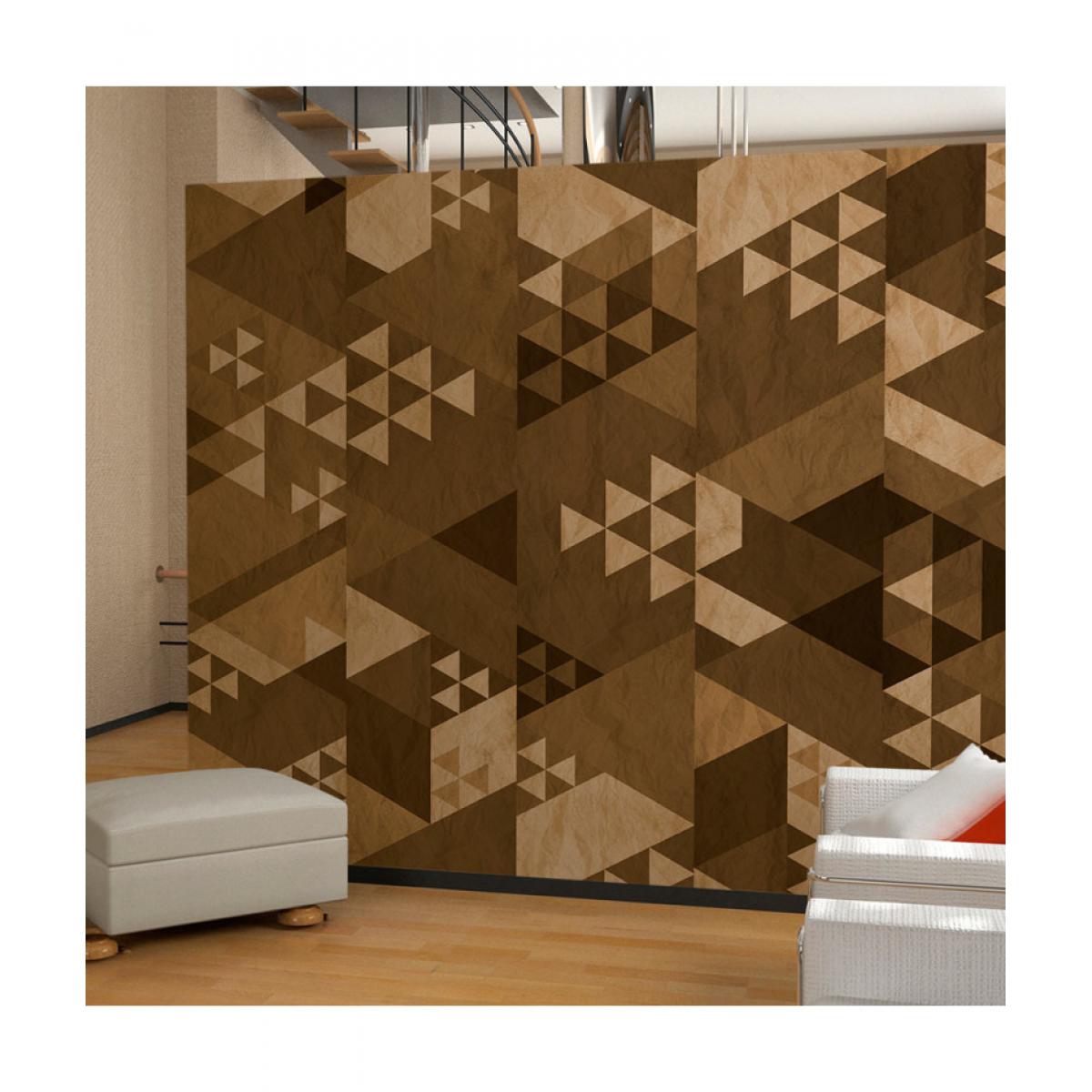 Artgeist - Papier peint - Brown patchwork 50x1000 - Papier peint