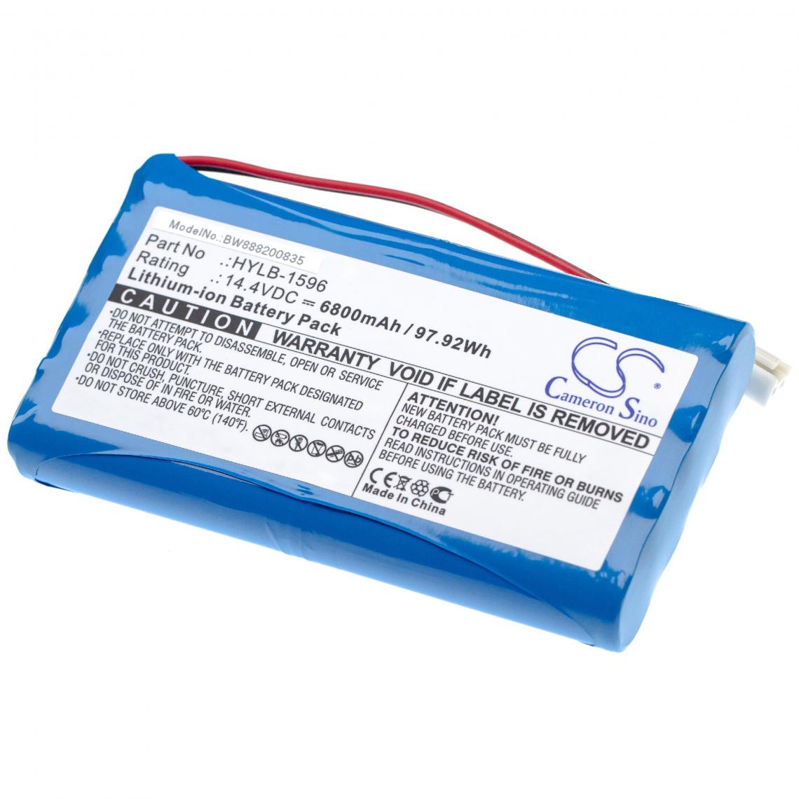 Vhbw - vhbw batterie remplace Biocare HYLB-1596 pour appareil de médecine comme èlectrocardiographie (6800mAh, 14.4V, Li-Ion) - Piles spécifiques