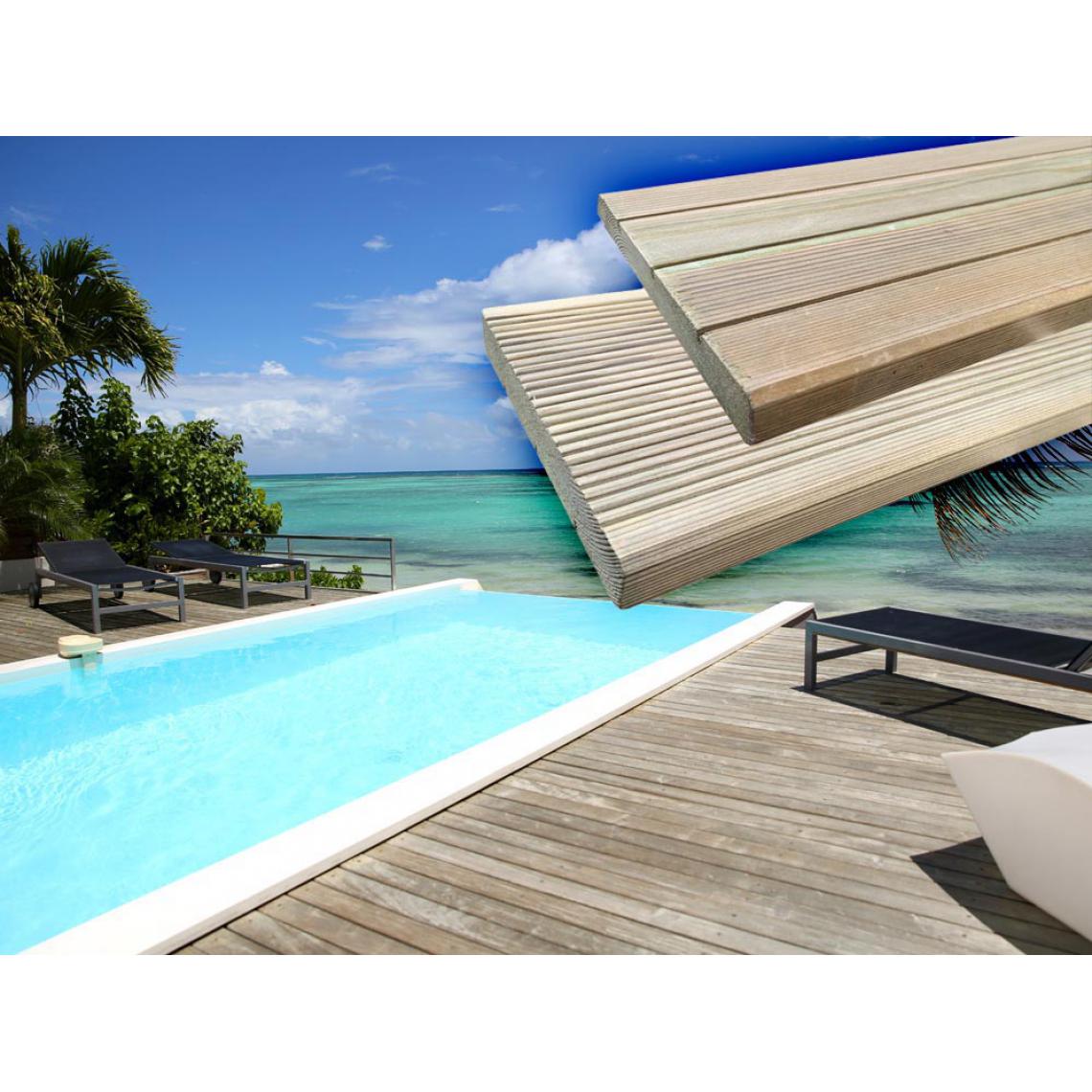 Habitat Et Jardin - Lames de terrasse en bois Autoclave - 25.40 m² - Plancher