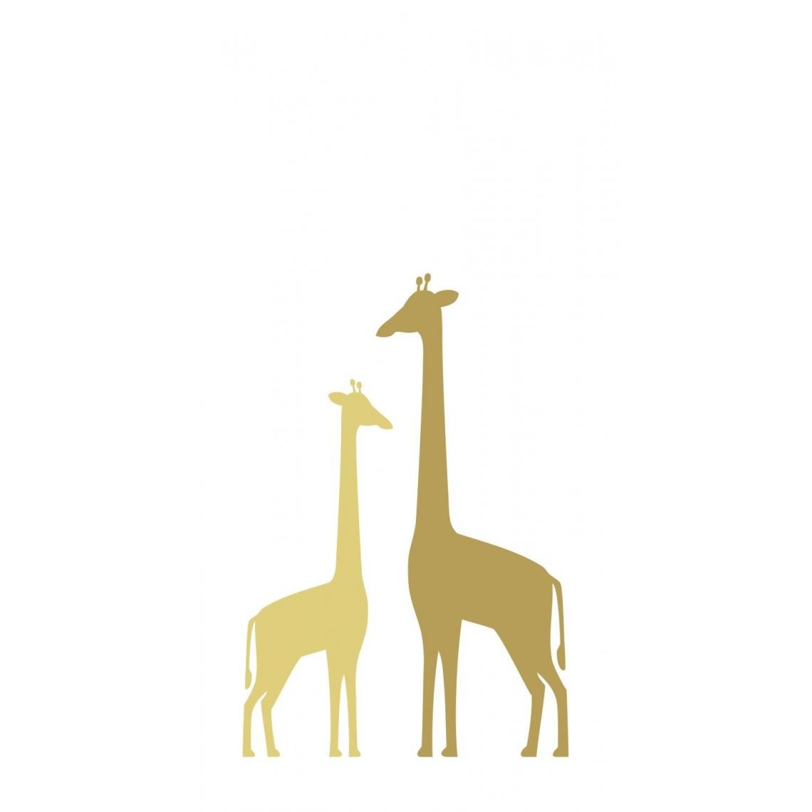 ESTAhome - ESTAhome papier peint panoramique girafes jaune ocre - 158925 - 1.5 x 2.79 m. - Papier peint