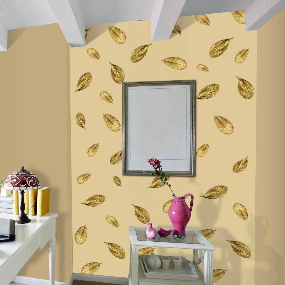 Bimago - Papier peint | Golden Leaf | 50x1000 | Deko Panels | - Papier peint