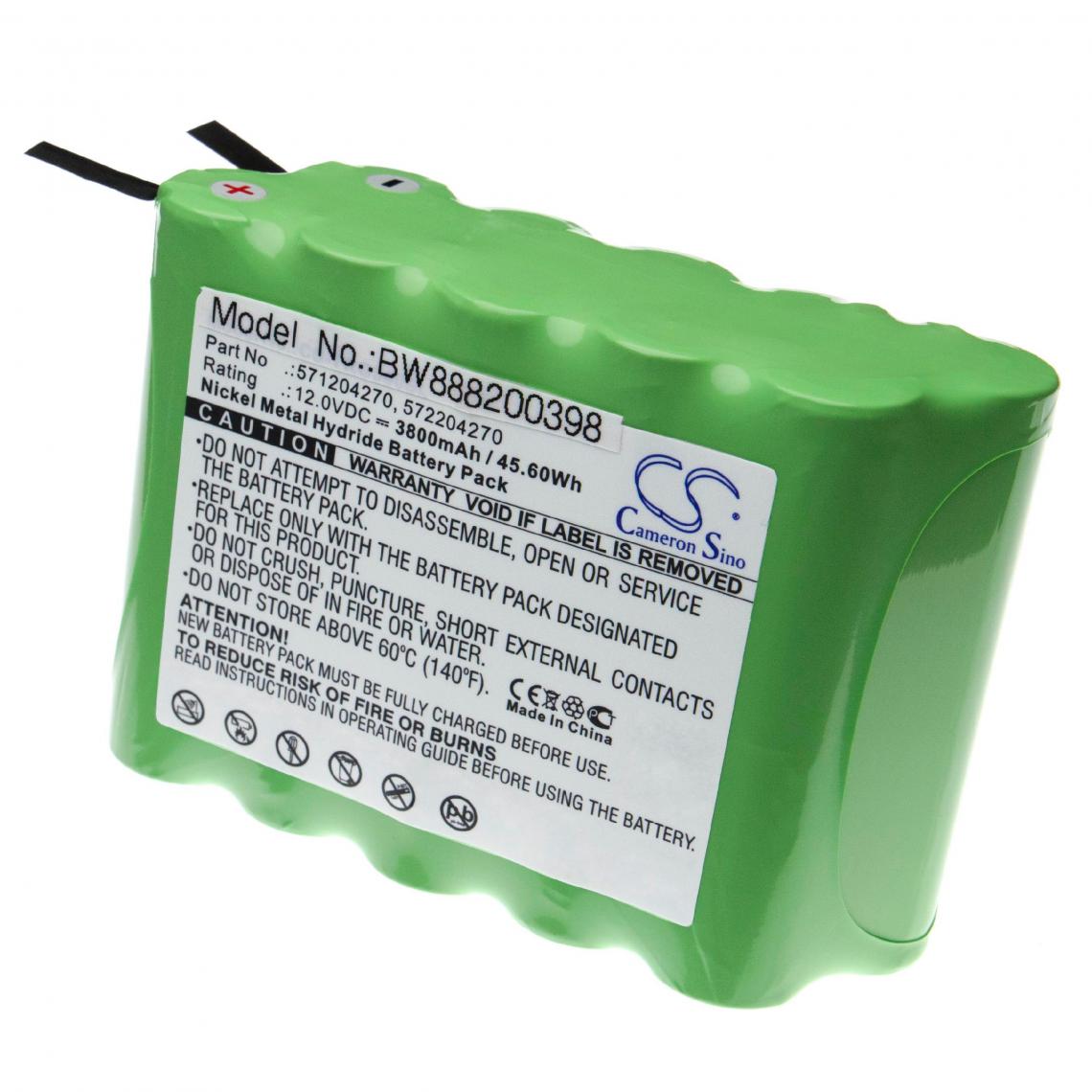 Vhbw - vhbw batterie pour appareil de mesure de distance compatible avec Trimble Focus 10, Geodimeter 5600 (3800mAh, 10V, NiMH) - Piles rechargeables