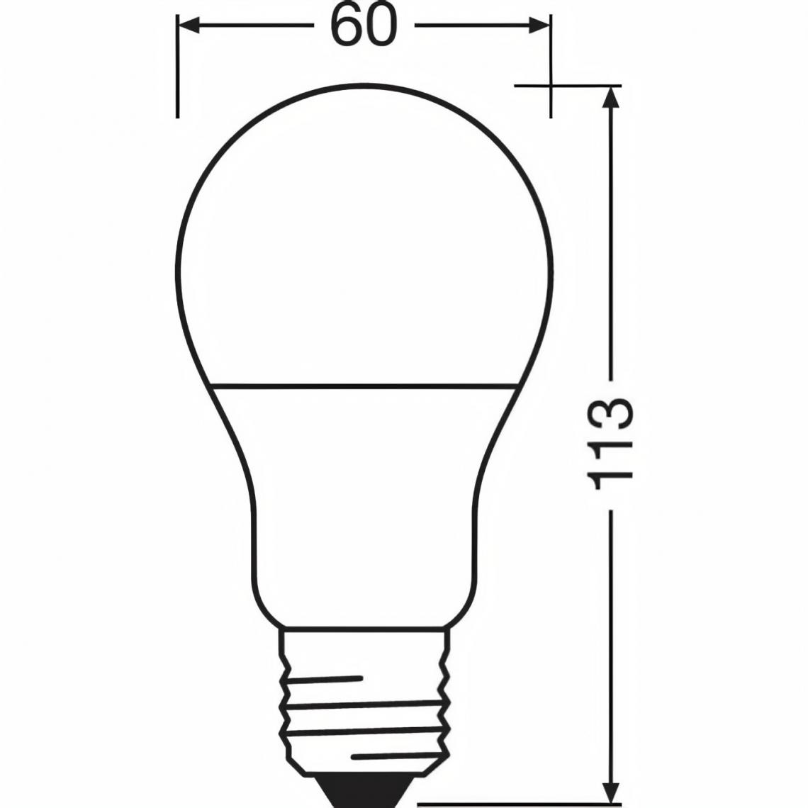 Osram - OSRAM Ampoule LED Standard dépolie avec radiateur 8,5W=60 E27 froid - Ampoules LED