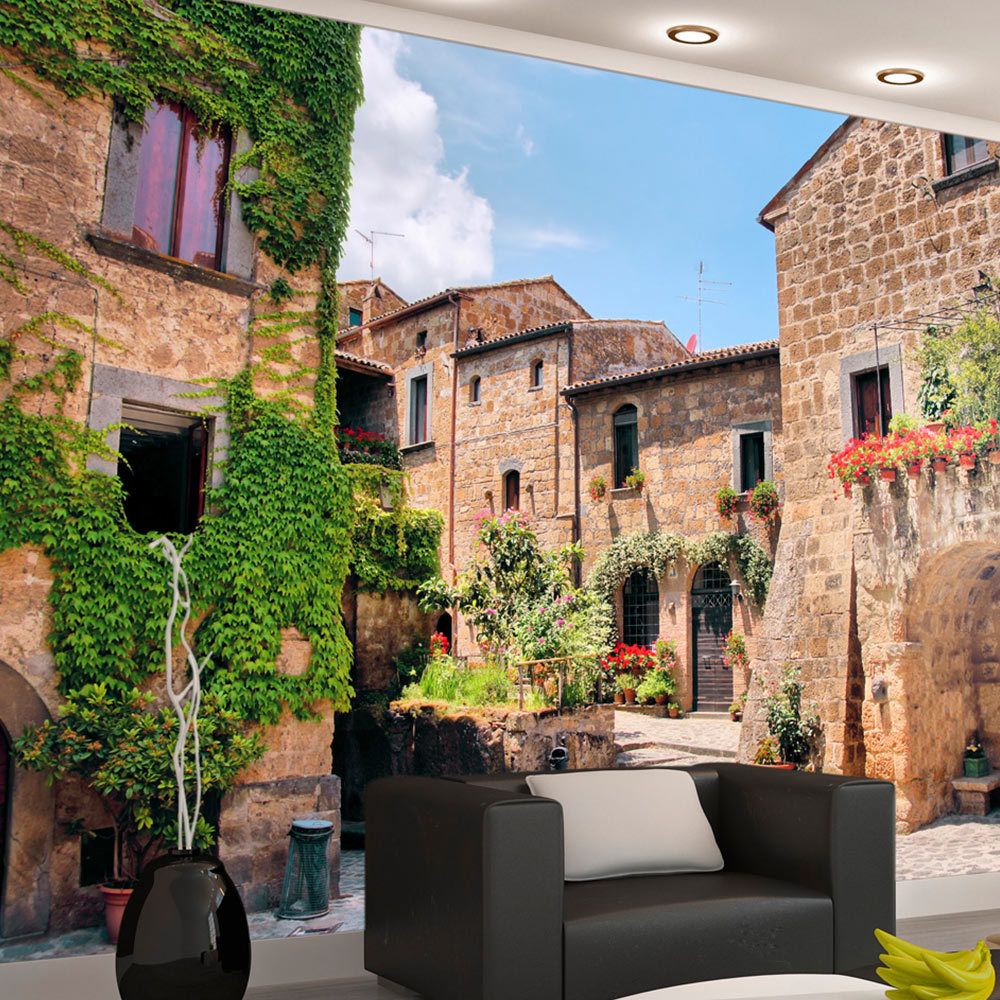 Bimago - Papier peint - Tuscan alley - Décoration, image, art | Paysages | Paysage méditerranéen | - Papier peint