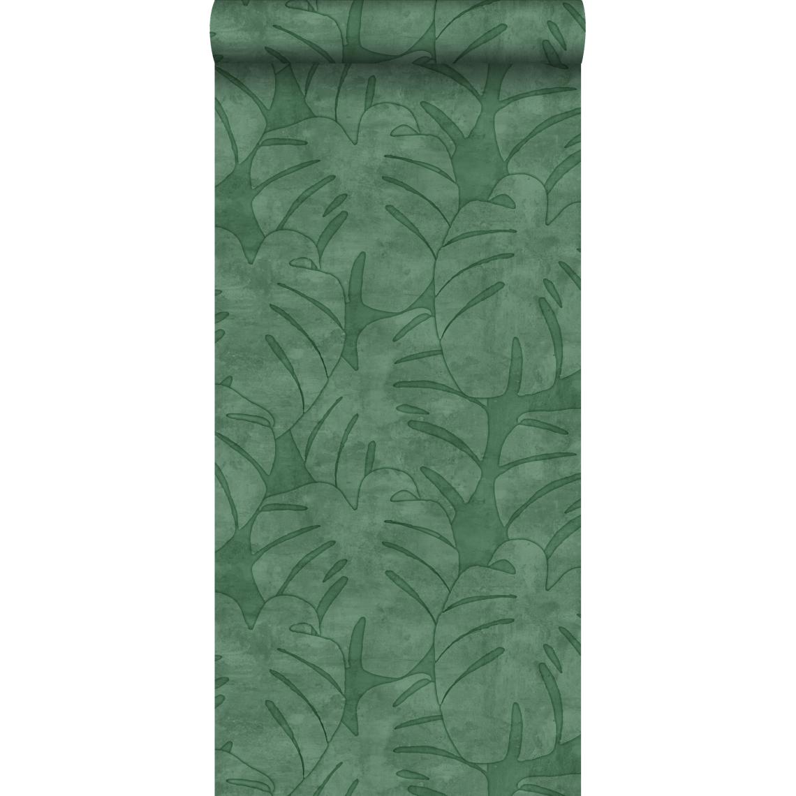 ESTAhome - ESTAhome papier peint feuilles de monstera vert foncé - 139004 - 0.53 x 10.05 m - Papier peint