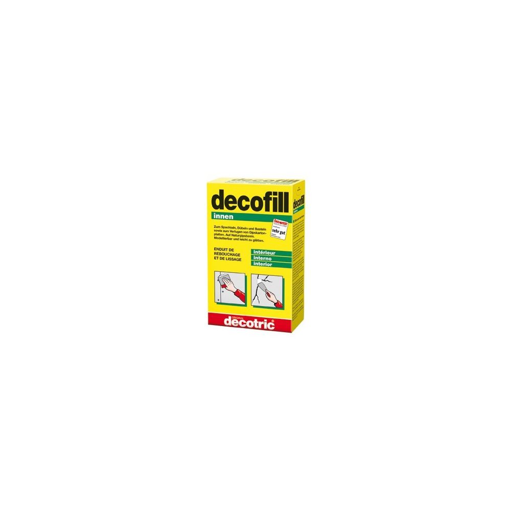 Decotric - Decofill Enduit de rebouchage et de lissage 1 kg, intérieur decotric - Enduit