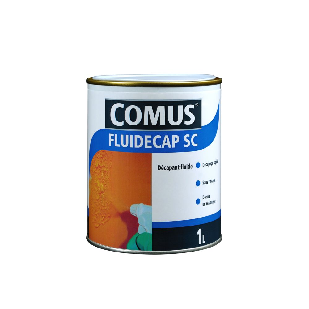 Comus - FLUIDECAP 1L - Décapant liquide, pour lasures, vernis et peintures - COMUS - Produit de restauration du bois