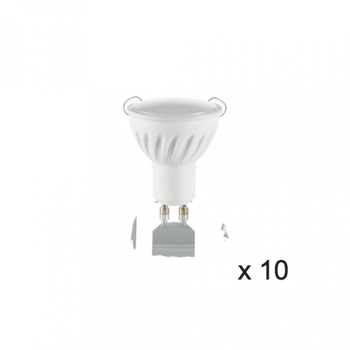 Ideal Lux - Ampoule (x10) 7W GU10 Blanc D5 117652 - Ampoules LED