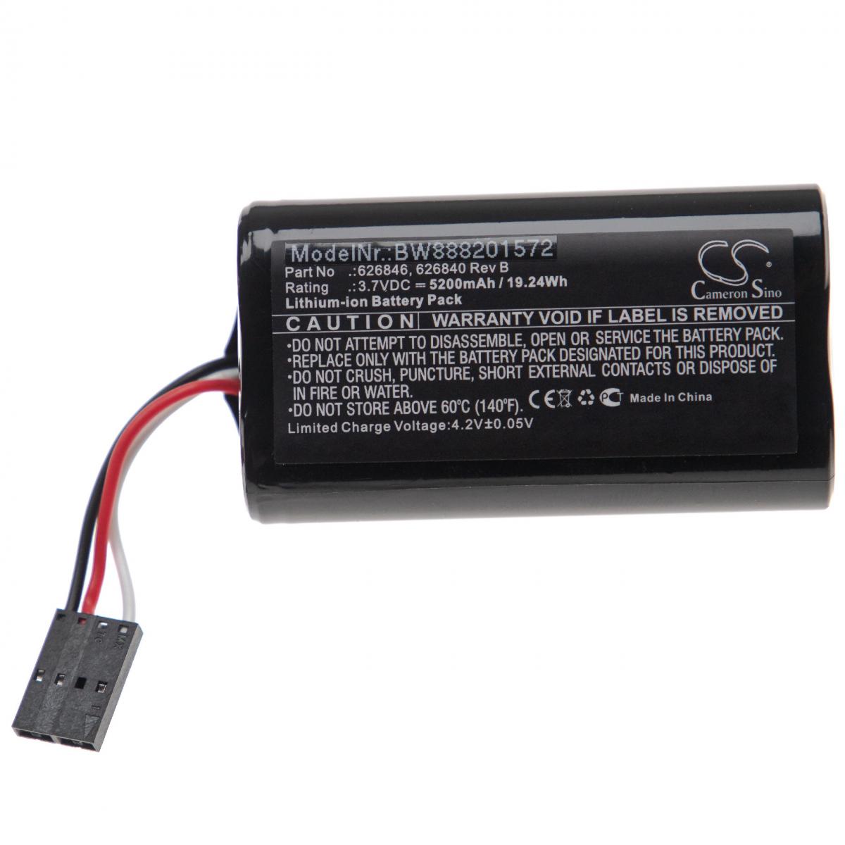 Vhbw - vhbw Batterie compatible avec YSI 626870-1, 626870-2, ProDSS, ProSolo outil de mesure (5200mAh 3,7V Li-Ion) - Piles rechargeables