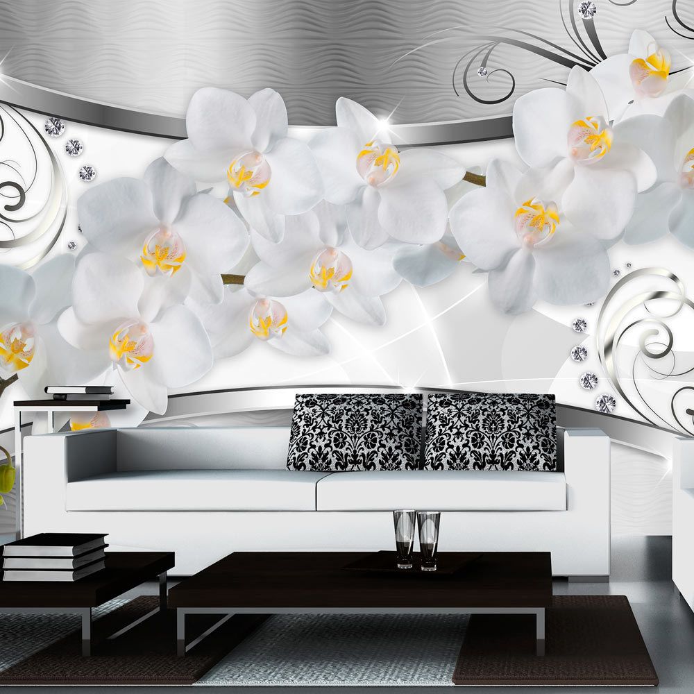 marque generique - 300x210 Papier peint Orchidées Fleurs Stylé Flower bridge - Papier peint