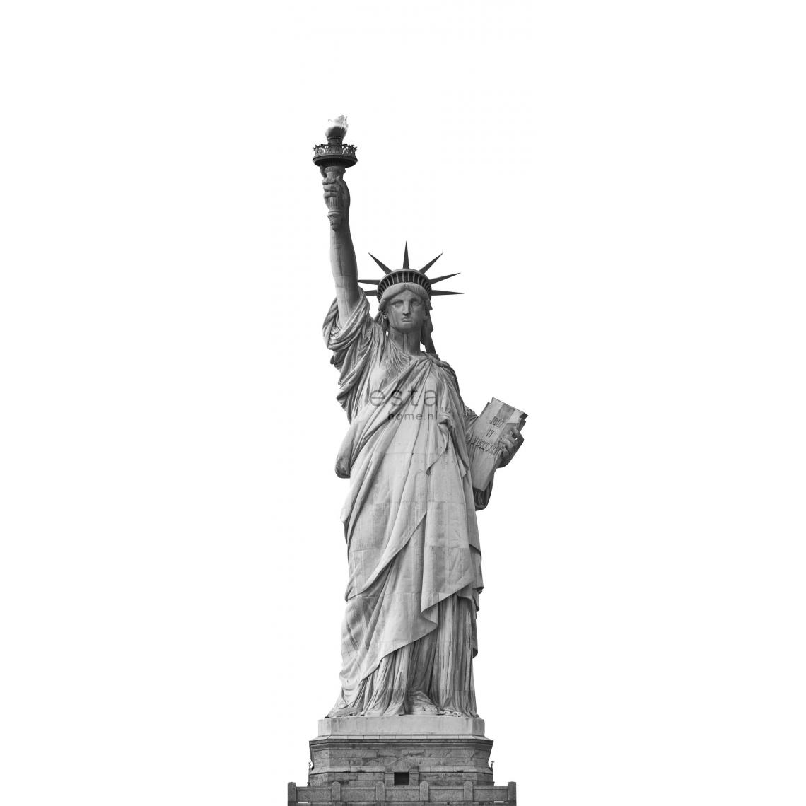 ESTAhome - ESTAhome papier peint panoramique statue de la liberté gris - 157701 - 93 x 279 cm - Papier peint