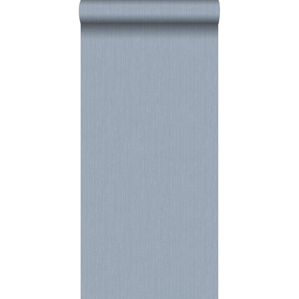 ESTAhome - ESTAhome papier peint texture denim jeans bleu clair - 137733 - 53 cm x 10,05 m - Papier peint