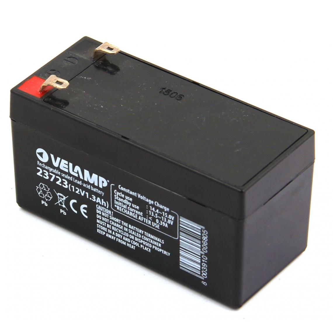 Velamp - Batterie rechargeable au plomb 12V 1.3 Ah - Piles rechargeables