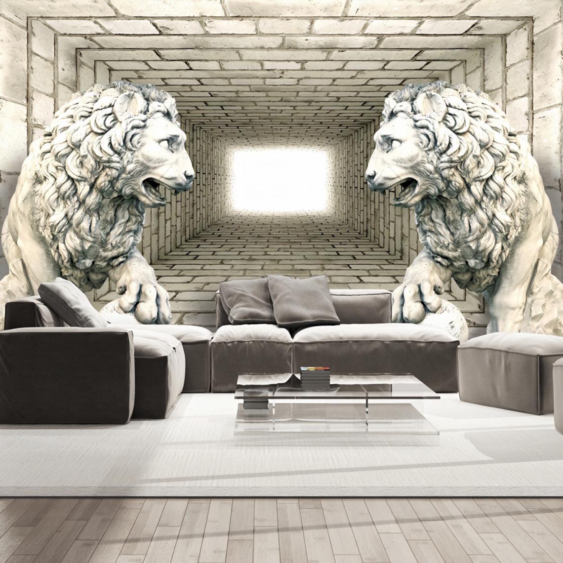 Artgeist - Papier peint - Chamber of lions 200x140 - Papier peint