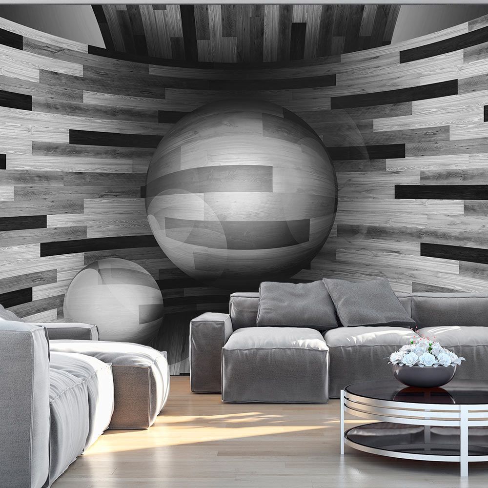 Bimago - Papier peint - Gray sphere - Décoration, image, art | 3D et Perspective | - Papier peint